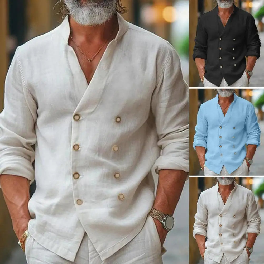 Vireo - Stylish shirt with a V-neck for men