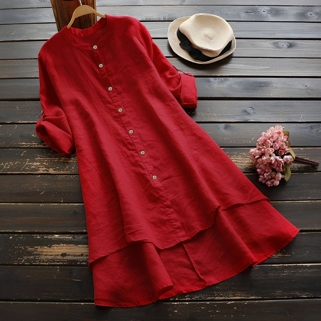 Mildred - Stylish Dress with Buttons