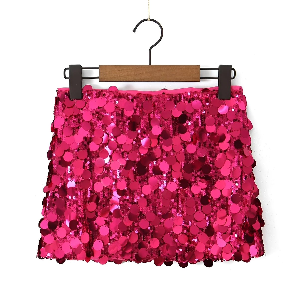 Abbey - Chic Glossy Mini Skirt