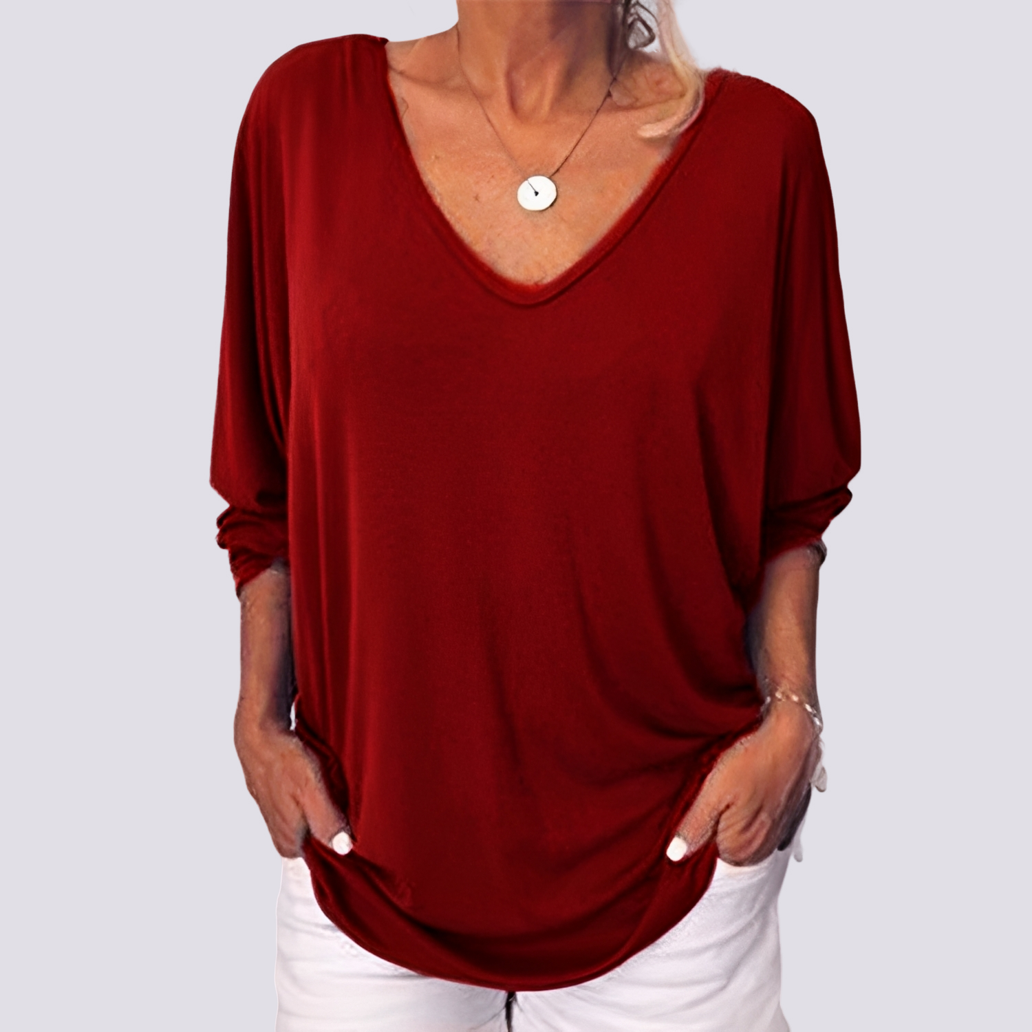 Bernice - Stylish top with a button-up back