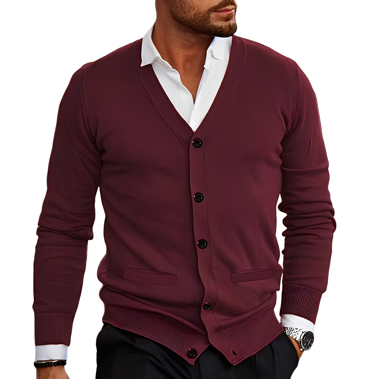 Bradley - Simple casual cardigan for men