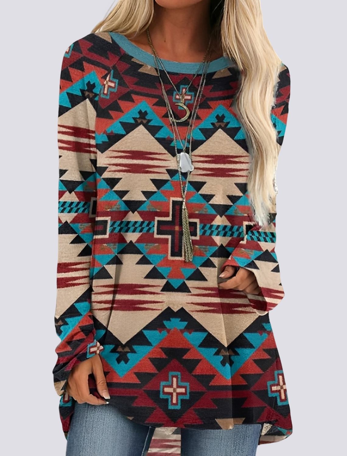Monica - Stylish Ethnic Shirt Dress