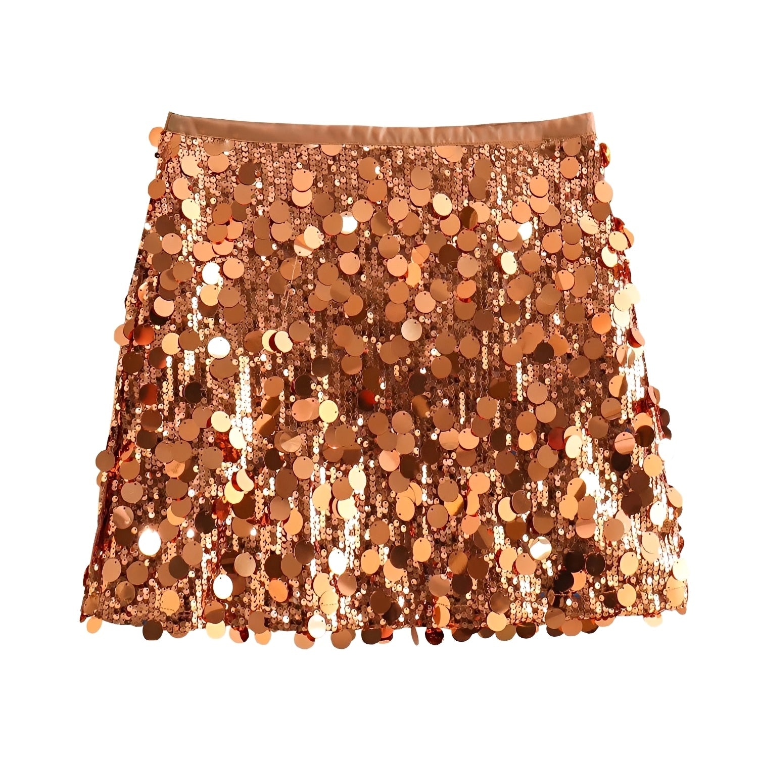 Abbey - Chic Glossy Mini Skirt