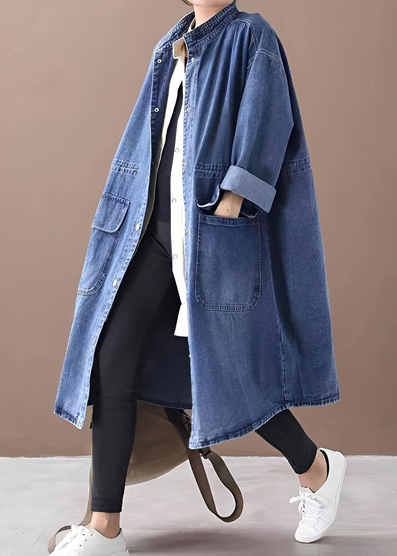 Rachel - Stylish women's denim shirt dress