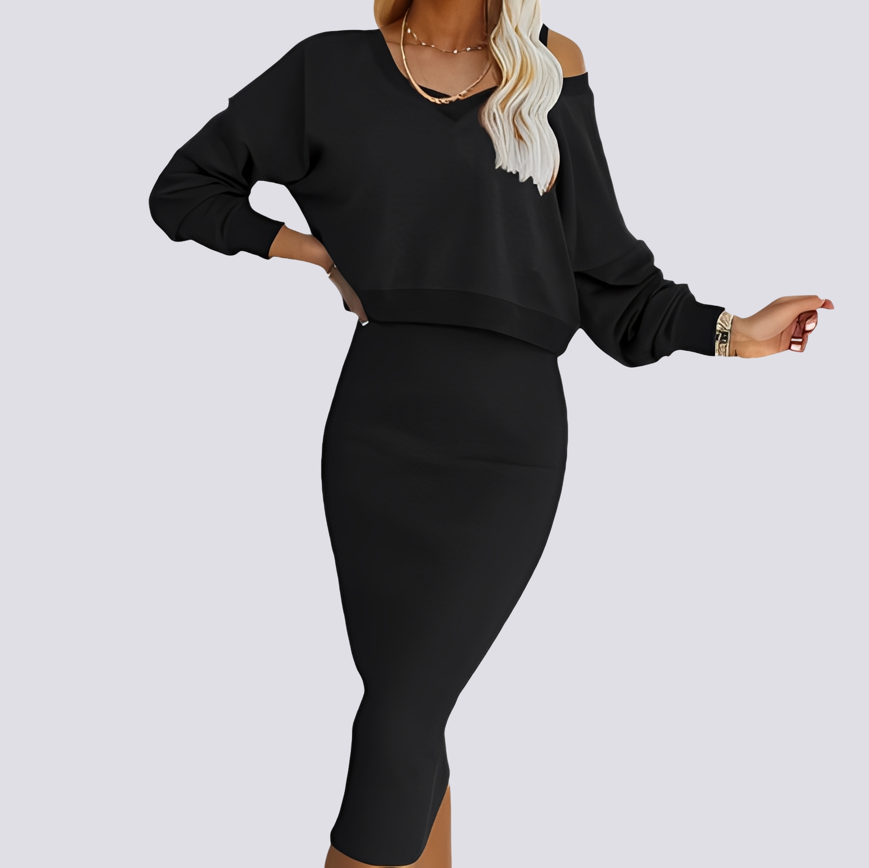Elsie - Trendy Two-Piece Dress Set