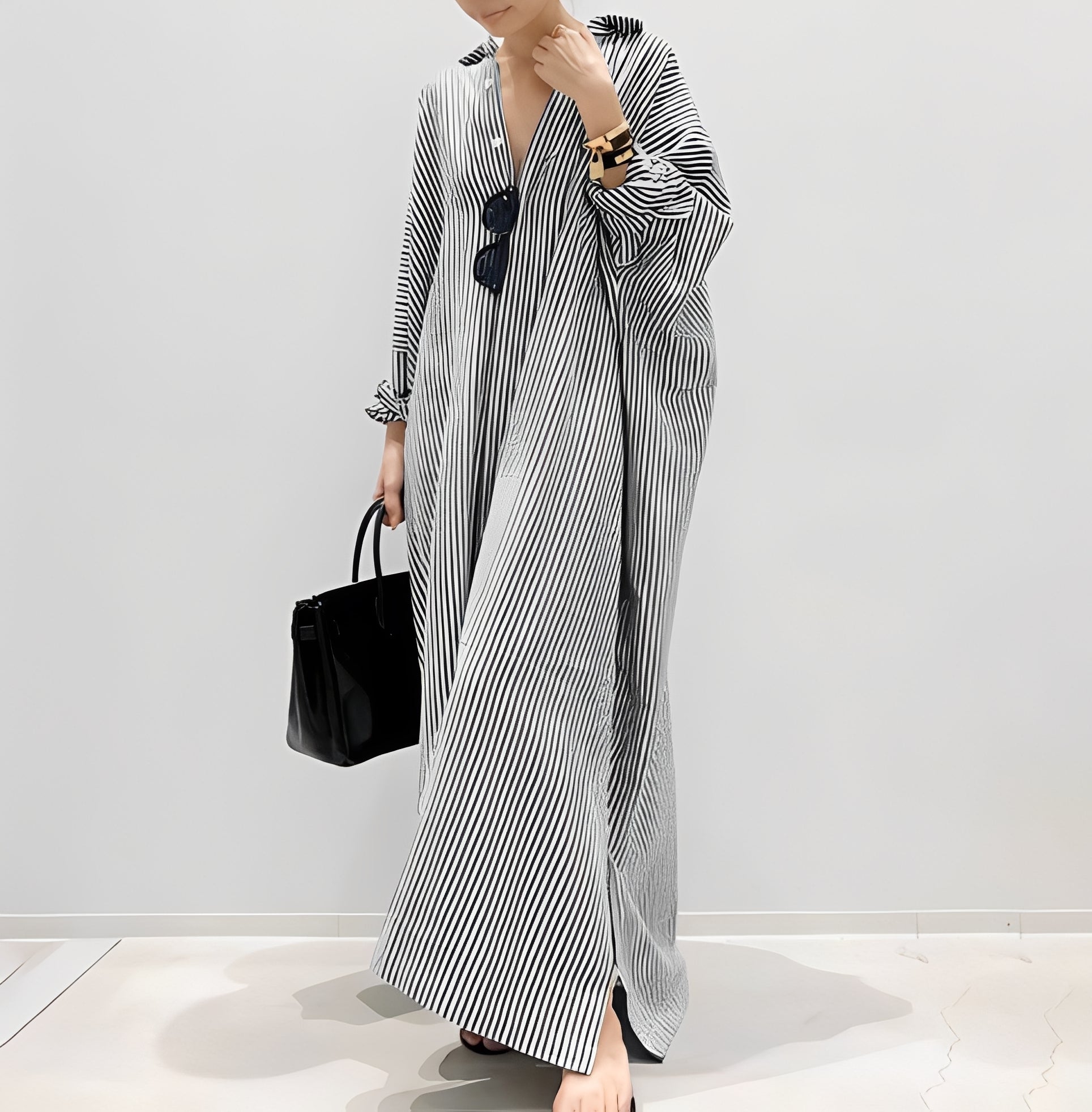 Jasmine - Stylish striped shirt dress for women