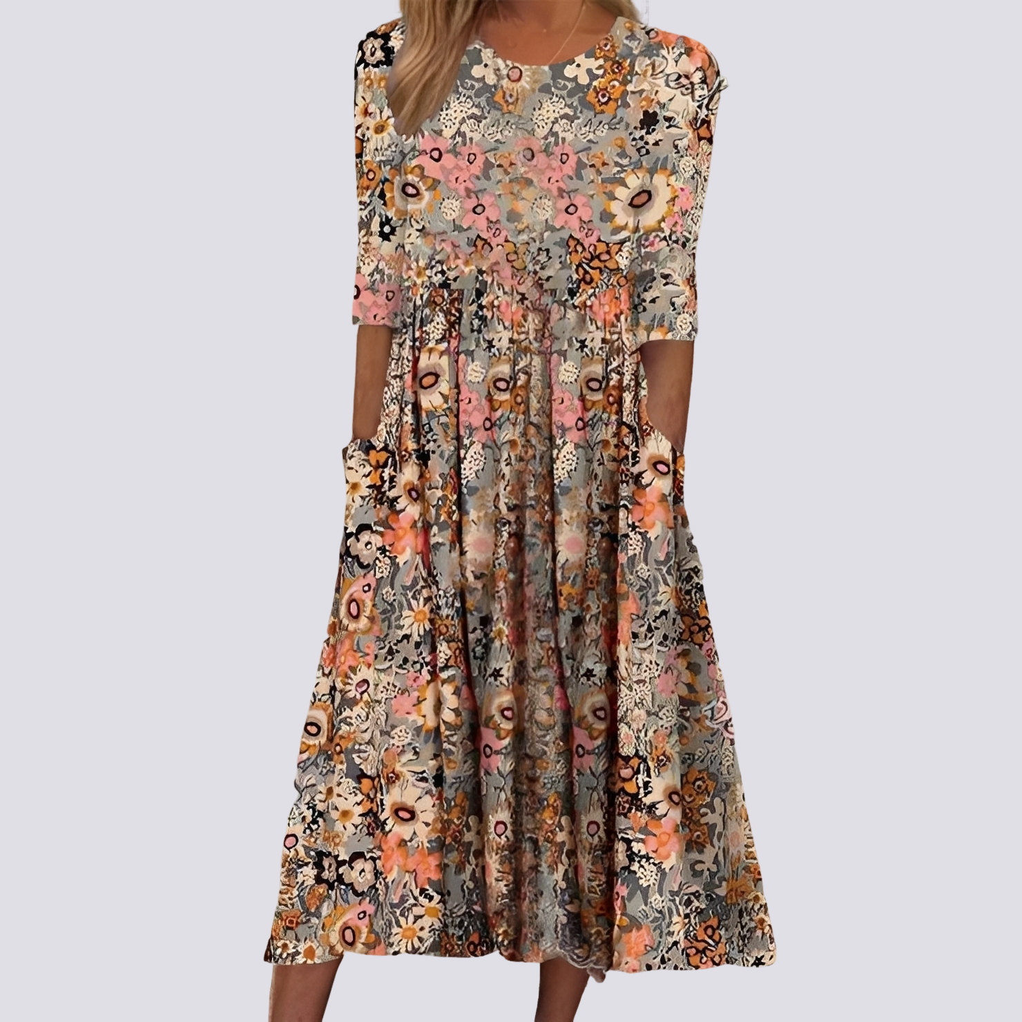 Lucie - Stylish Floral Maxi Dress