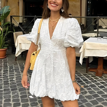 Claudia - Chic Embroidered Mini Dress