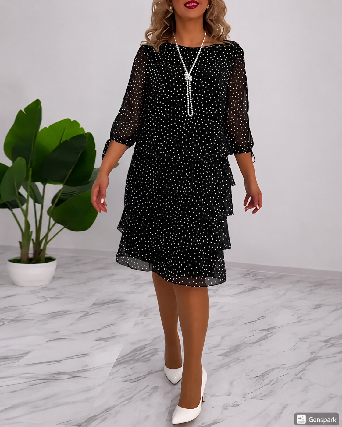 Carey - Stylish Spotted Dress