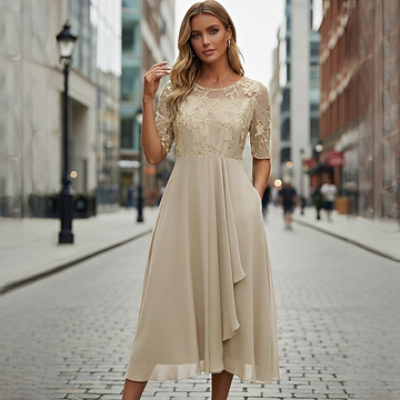 Victoria - Stylish Lace Patterned Dress