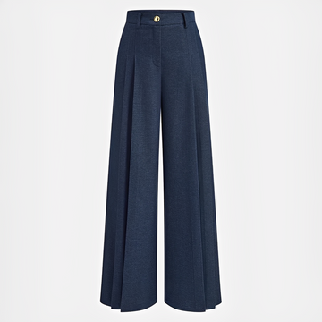 Odessa - Casual Pleated Wide-Leg Trousers
