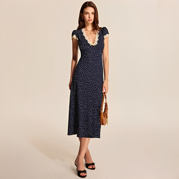 Janette - Trendy Dress with Lace