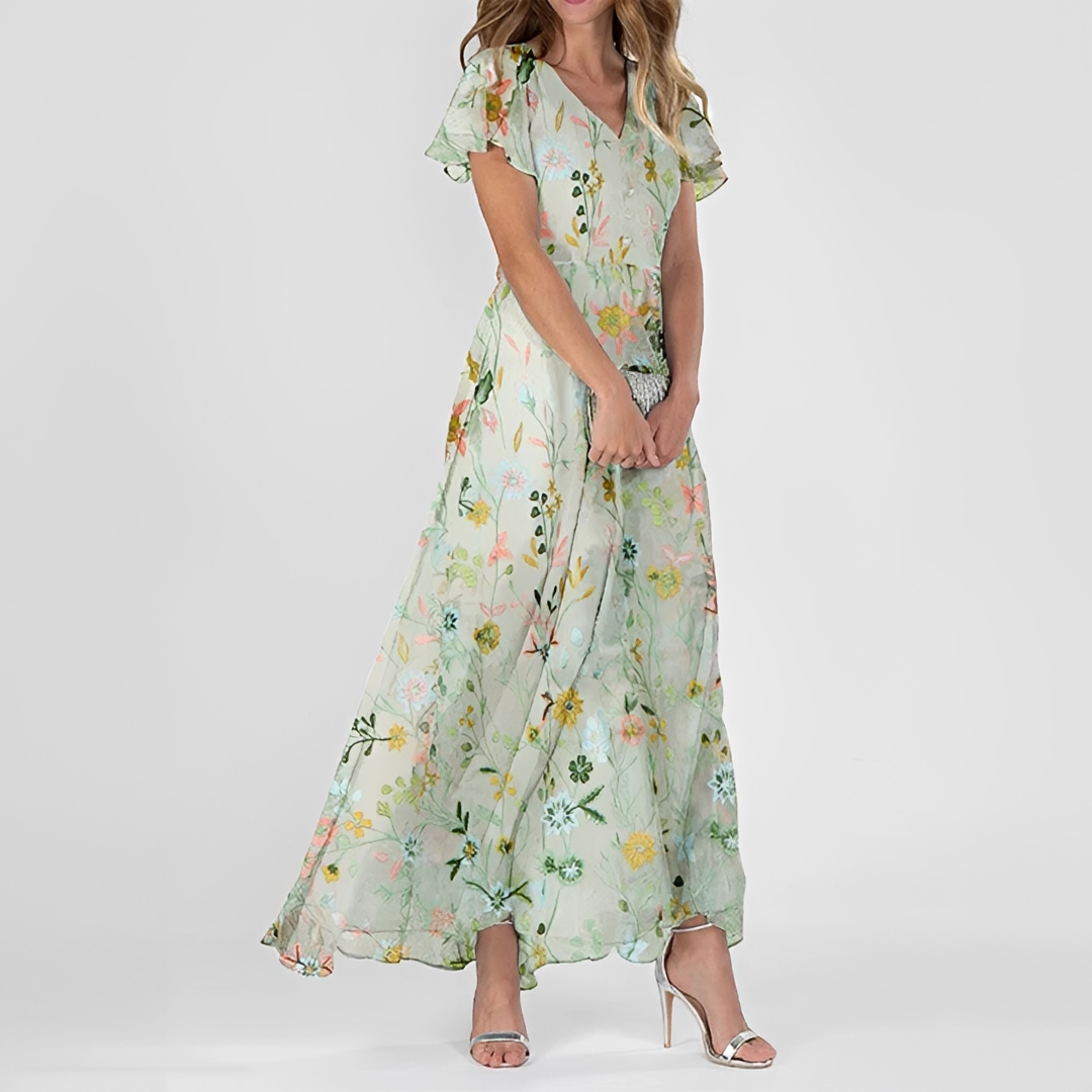 Lily - Stylish floral maxi gown