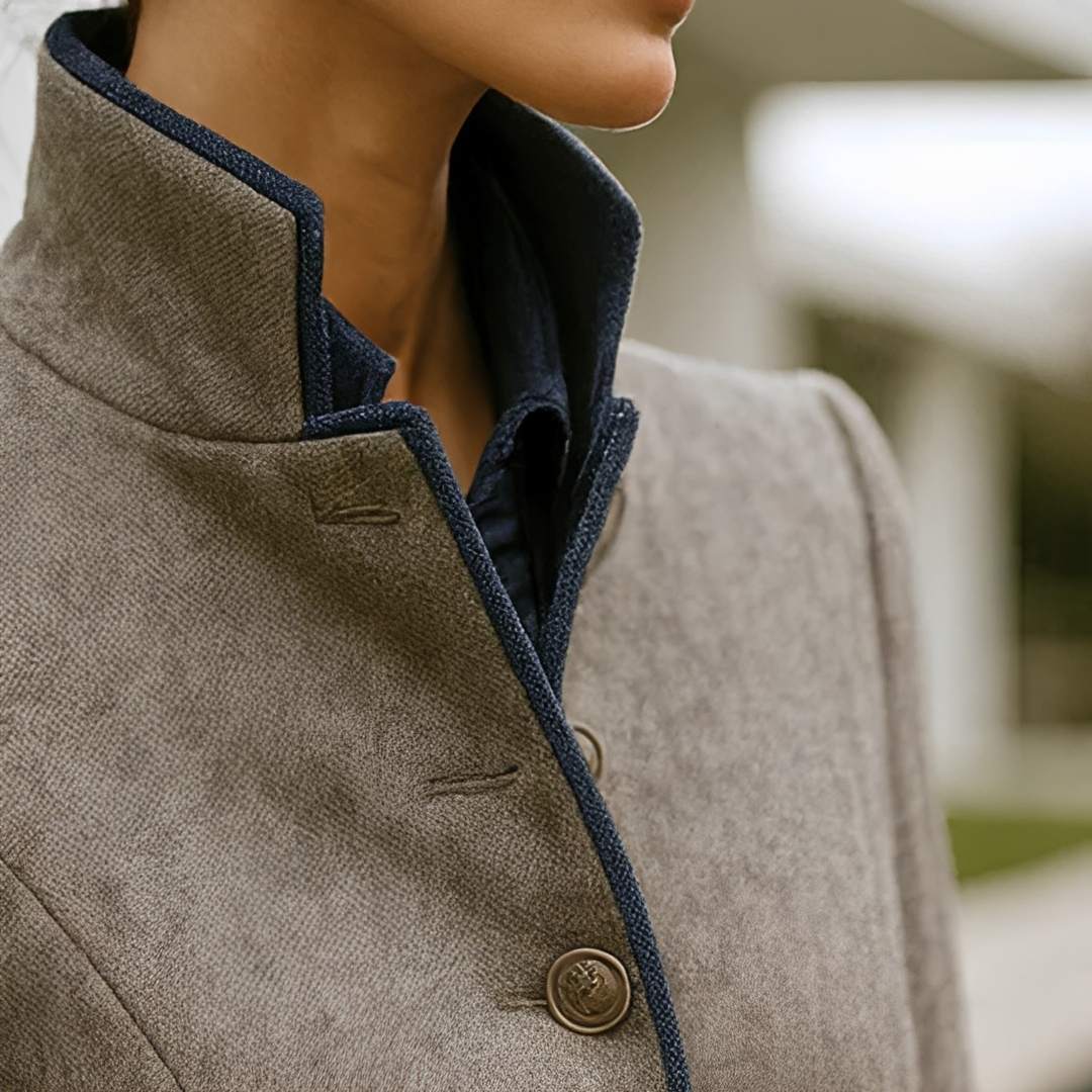 Valerie - Elegant High Neck Cardigan