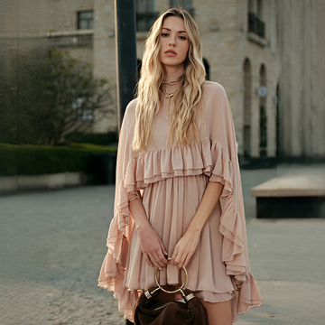 Zhuchin - Refined dress with ruffles