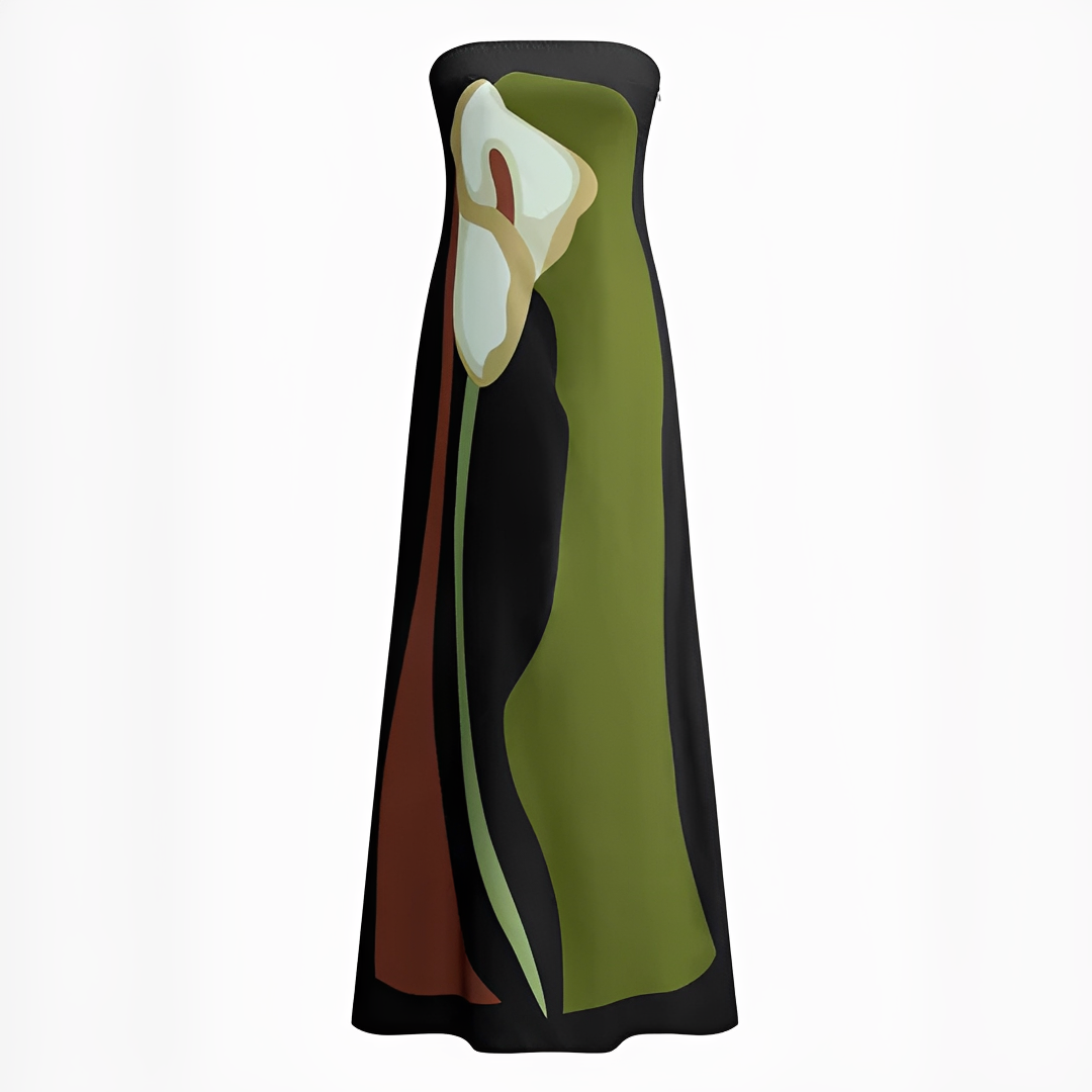 Delaney - Graceful Floral Tube Top Dress