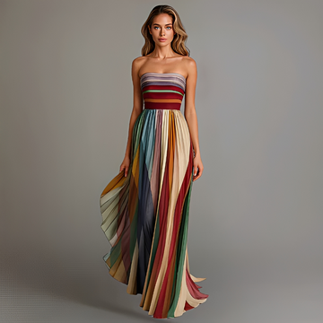 Gracelyn - Trendy Strapless Long Dress