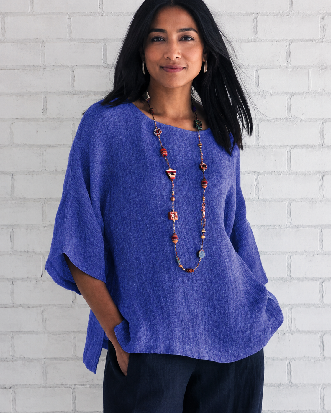 Natalina - Stylish Rounded Neck Top