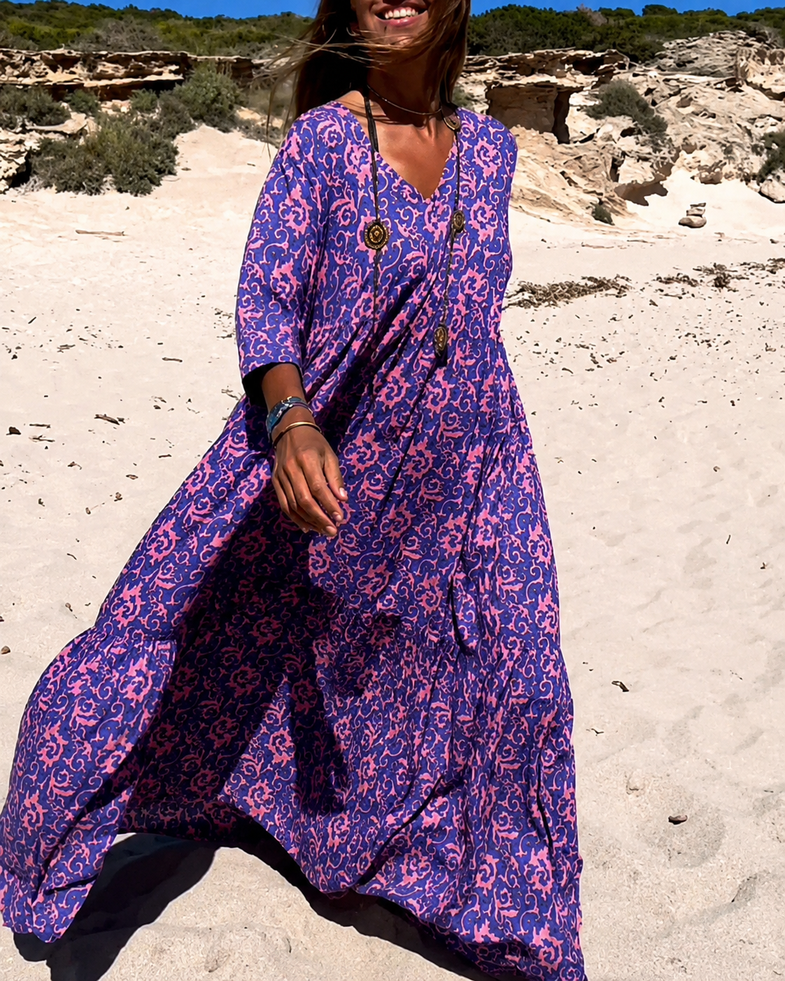 Lucienne - Trendy V-Neck Dress