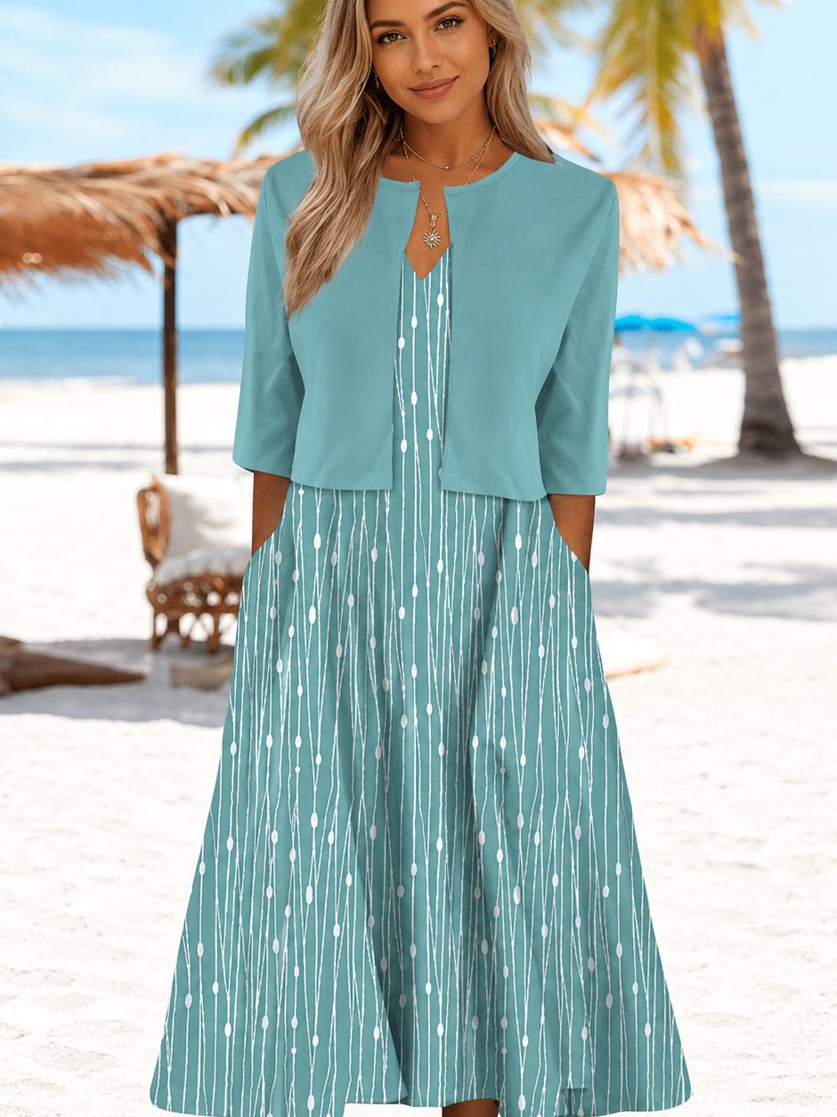 Waneesa - Stylish Two-Piece Midi Dress