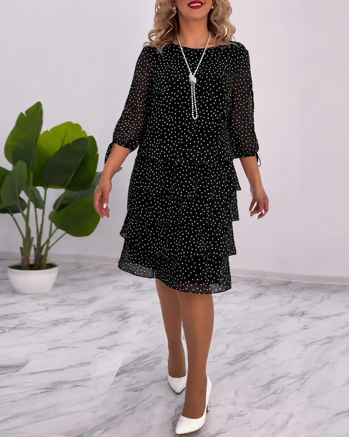 Bezia - Stylish Tiered Midi Dress