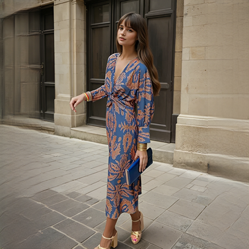 Gwynedd - Modern V-Neck Dress