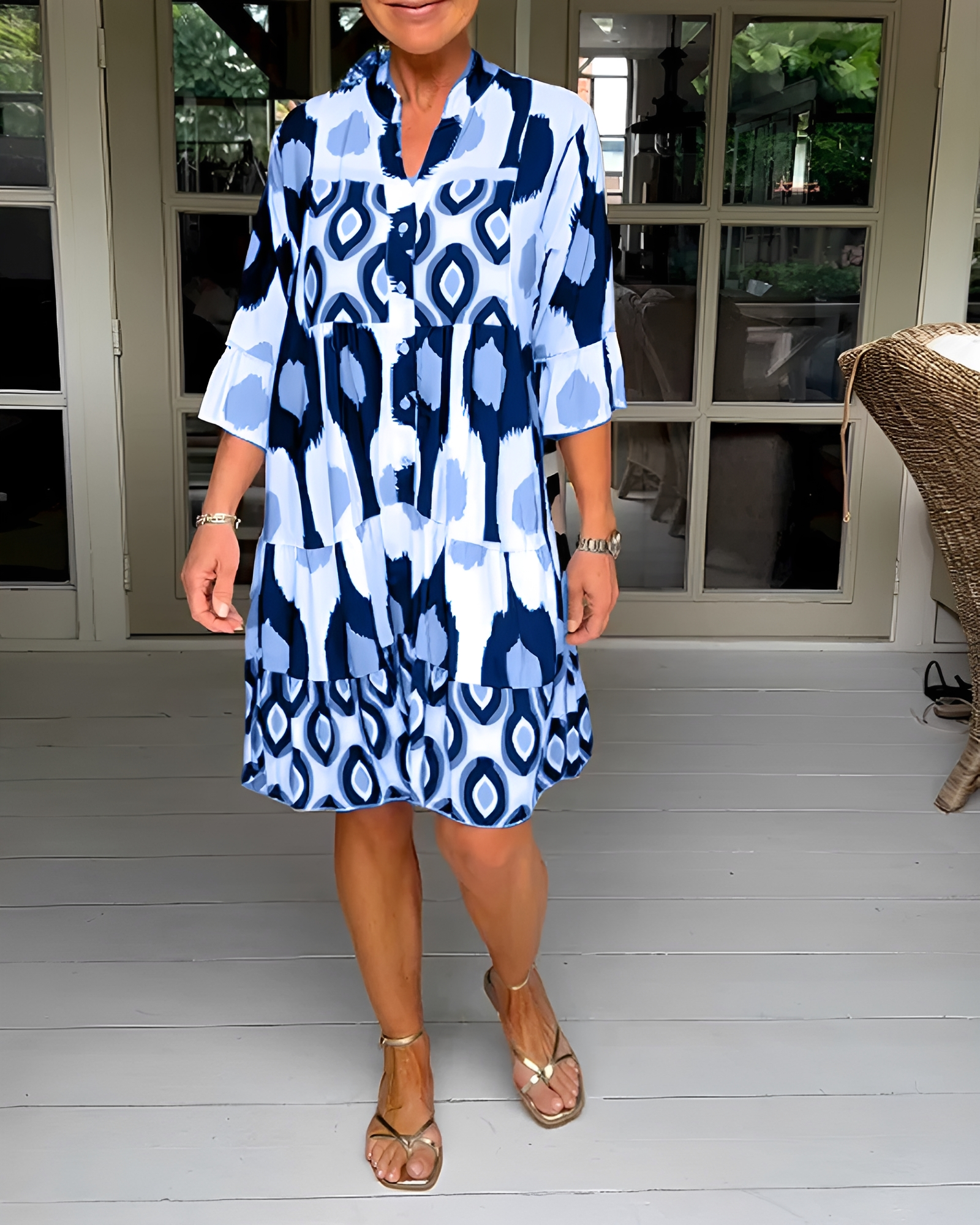 Faiza - Fashionable Loose Mini Dress