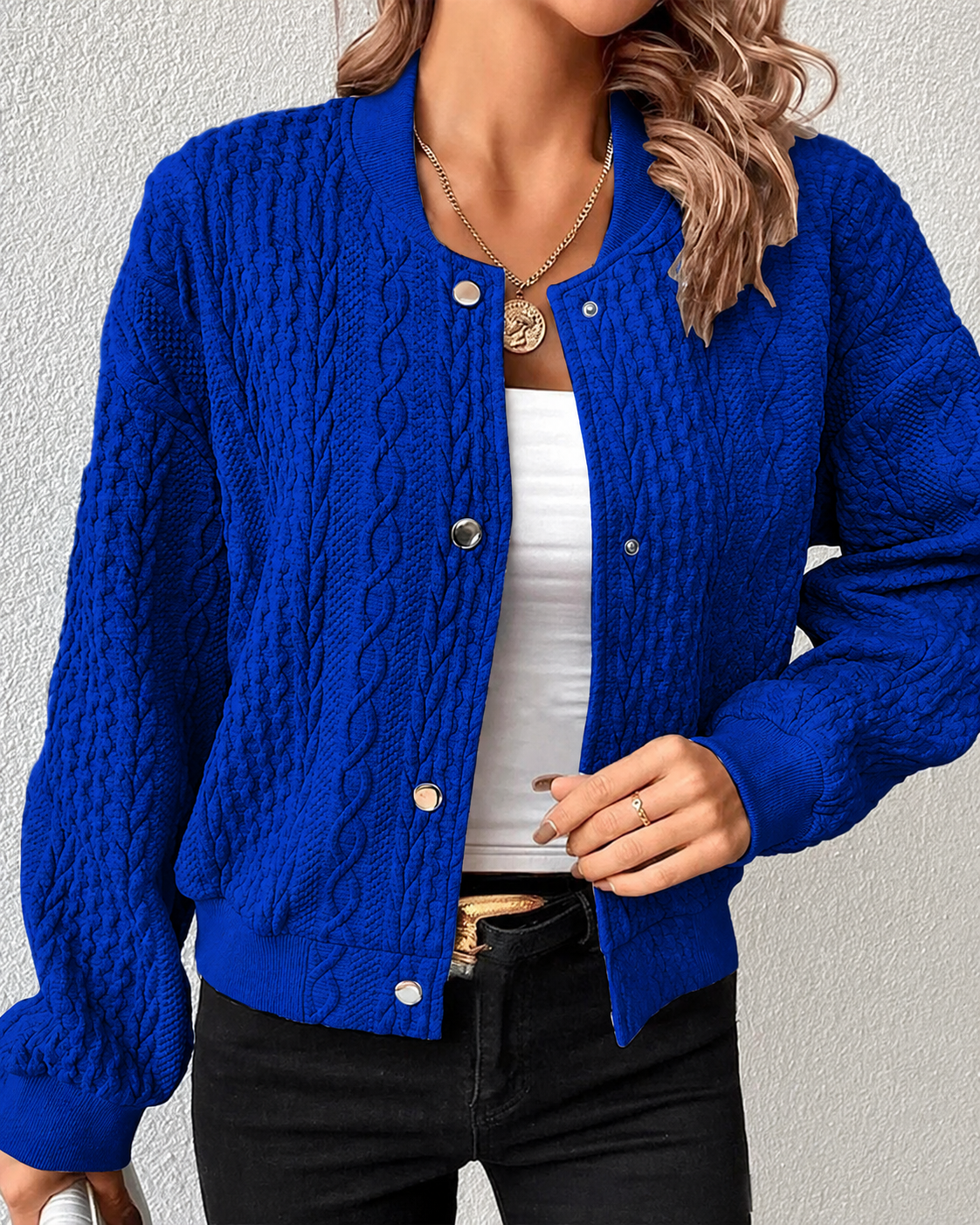 Kymbrea - Cozy Button-Up Cardigan