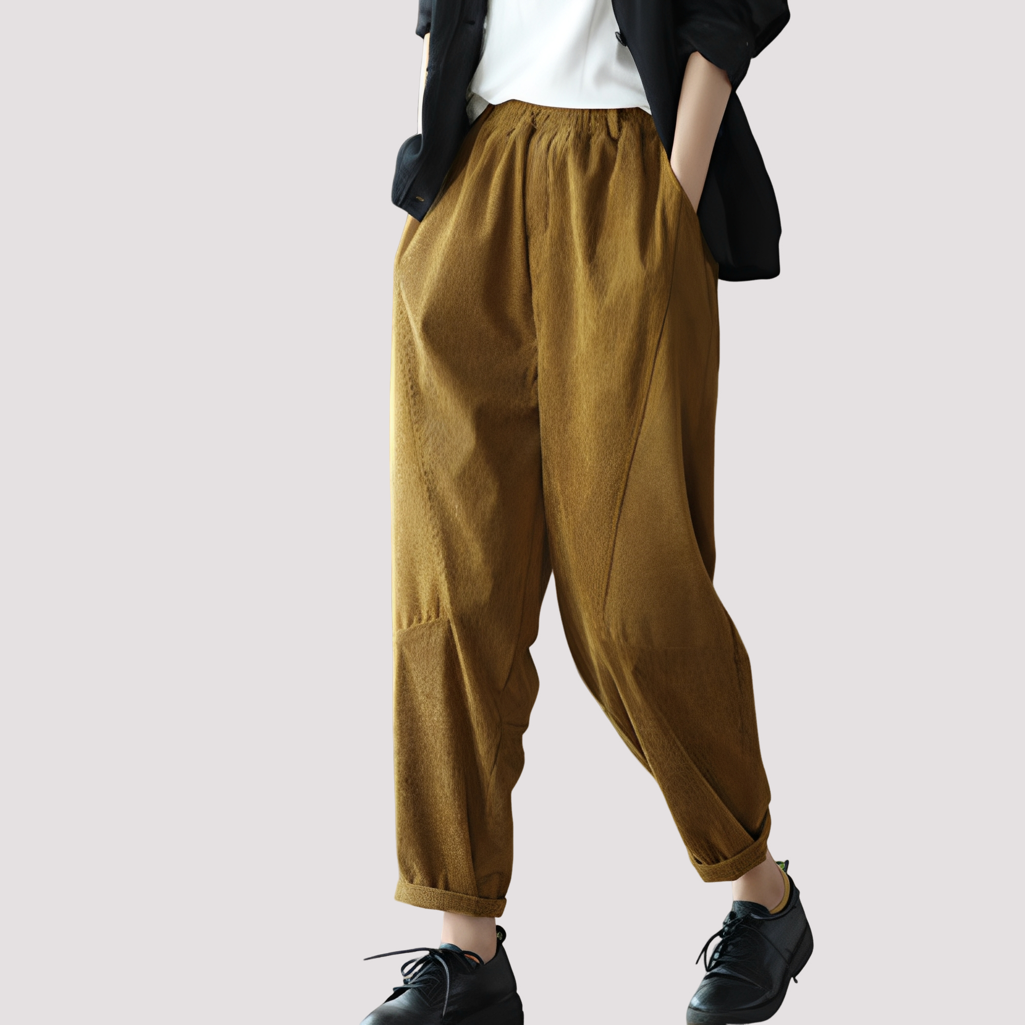 Stella - Casual harem pants with elastic waistband for women