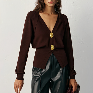 Kisha - Sophisticated V-Neck Cardigan