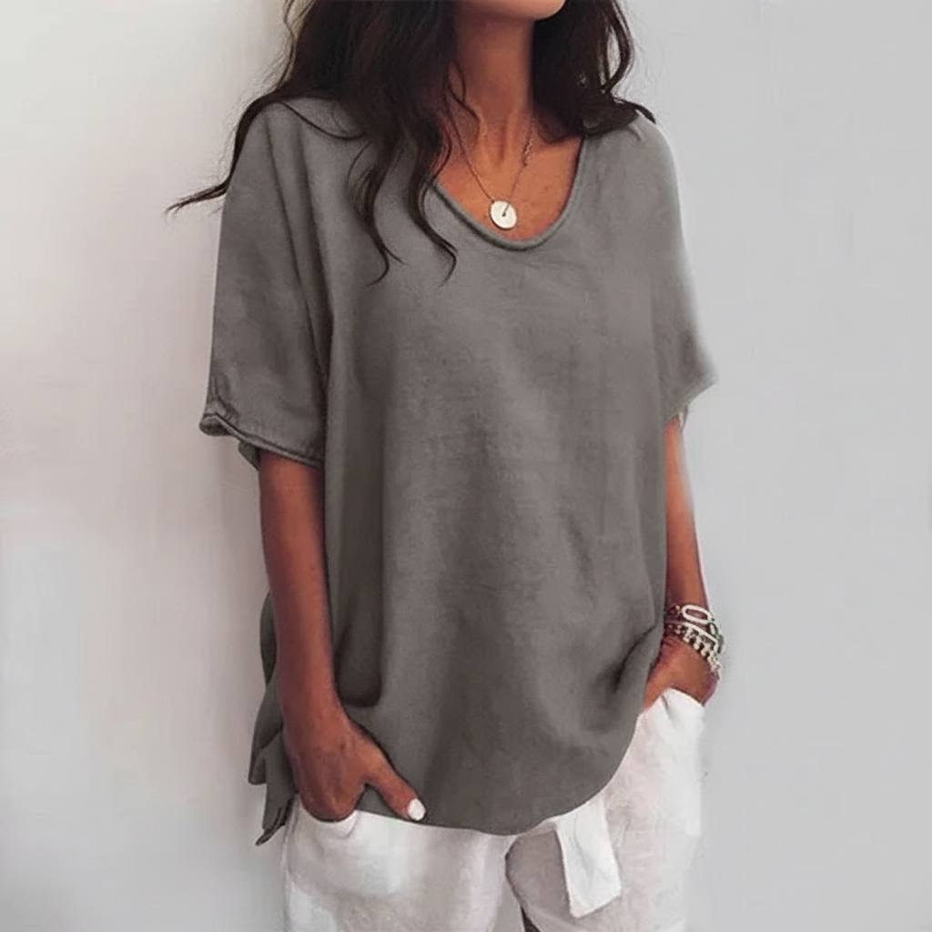 Aurora - Casual Round Neck Tee
