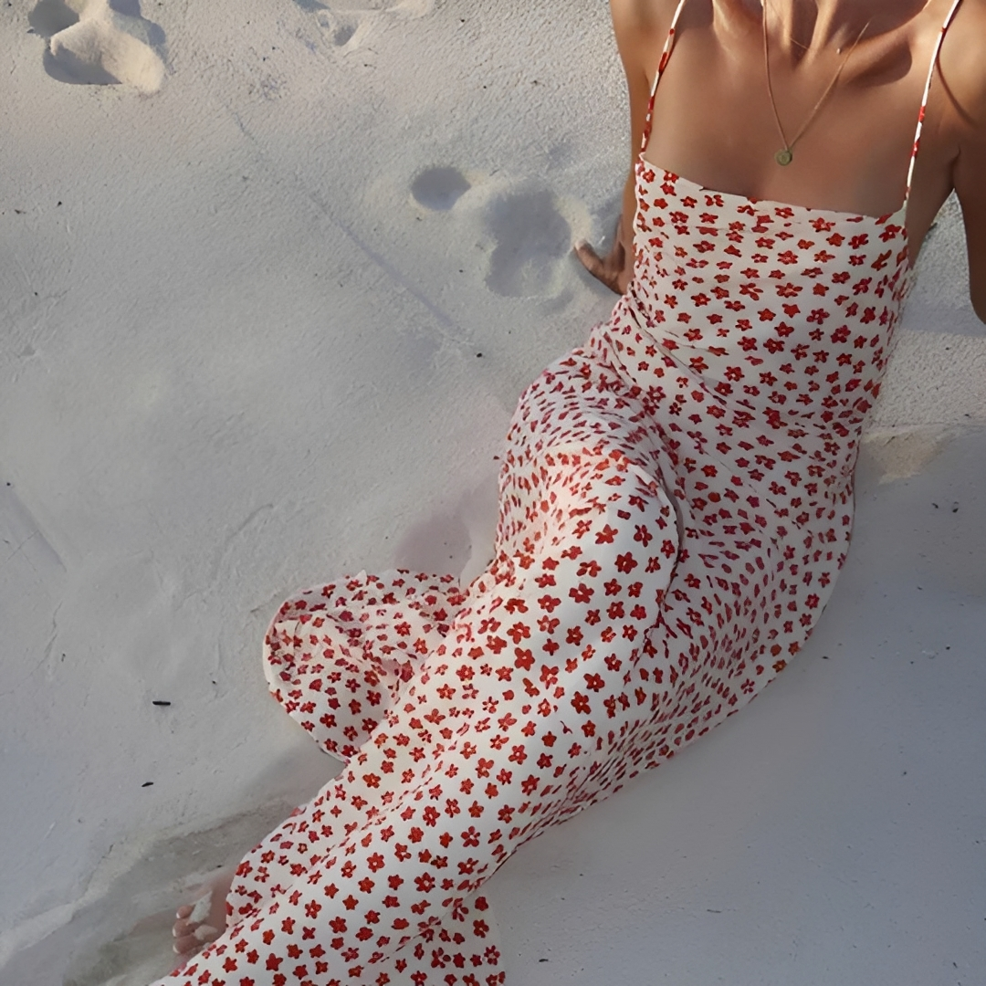 Emily - Fluid long dress with straps