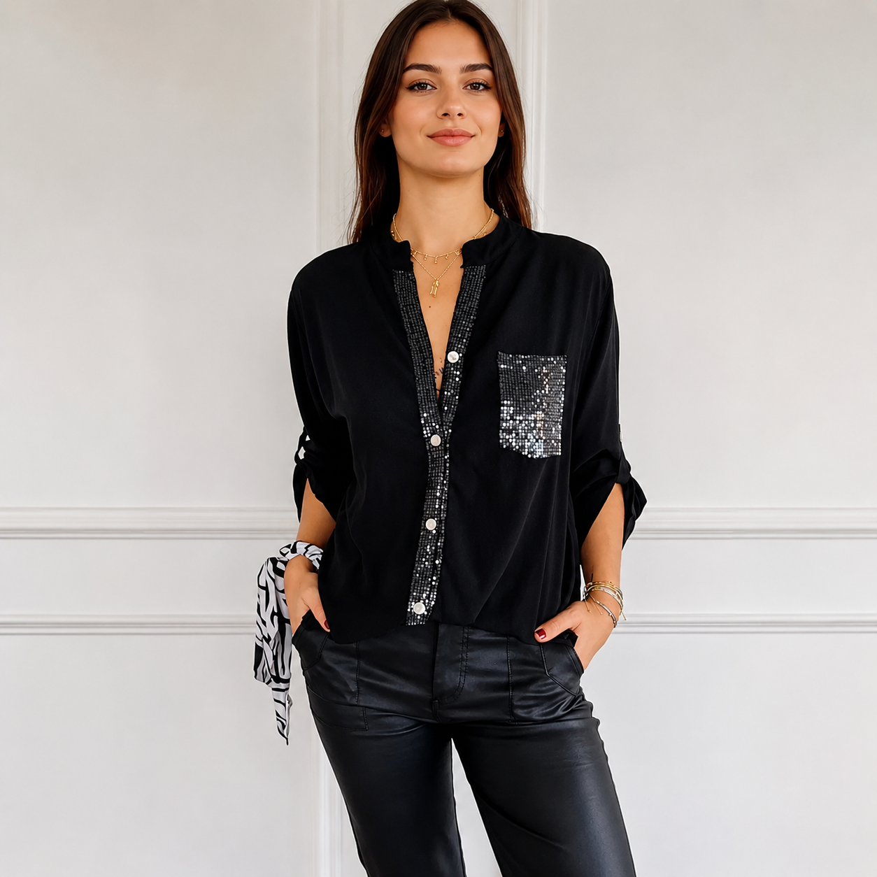 Chalise - Stylish Blouse with Front Buttons