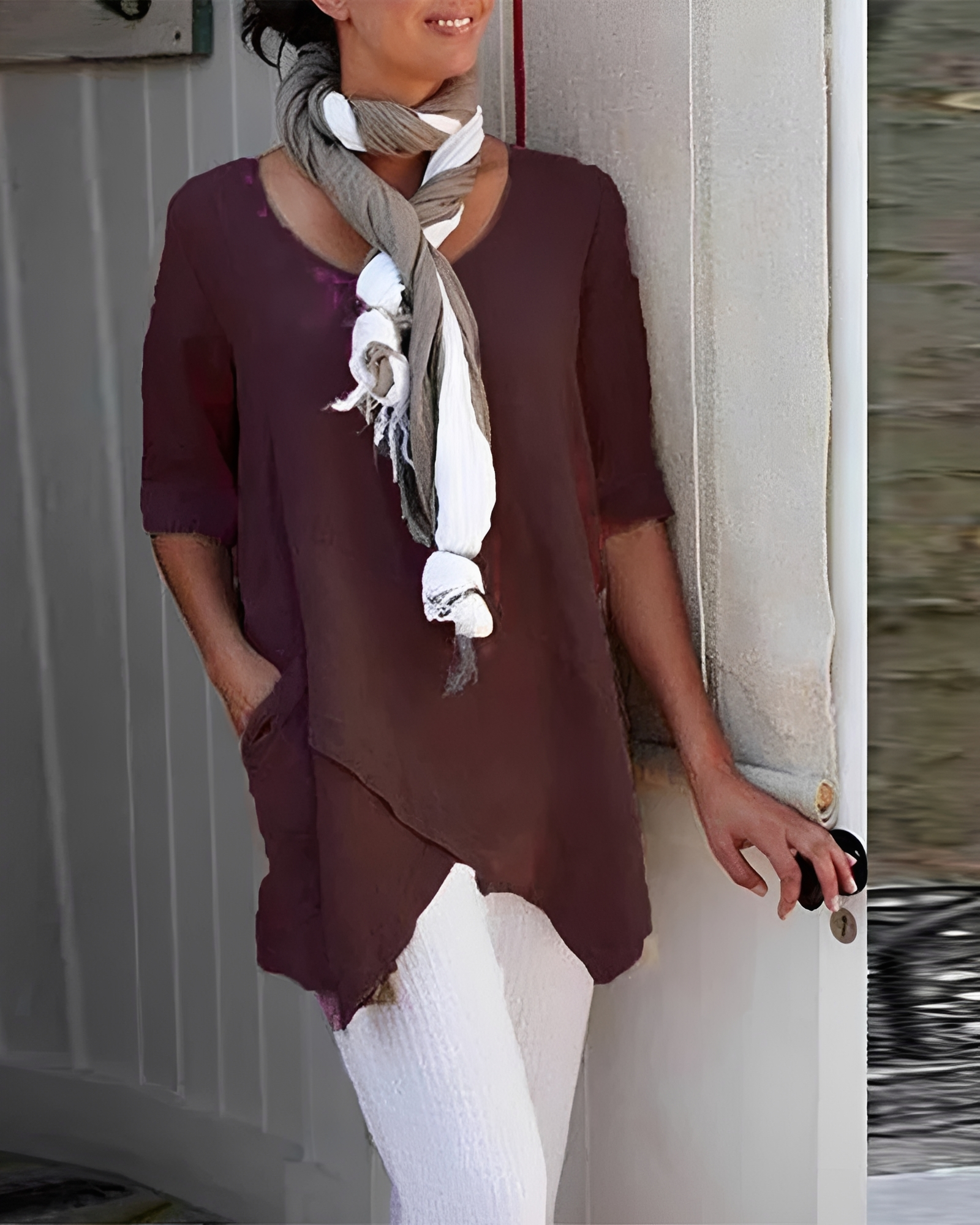 Marcia - Stylish Round Neck Shirt