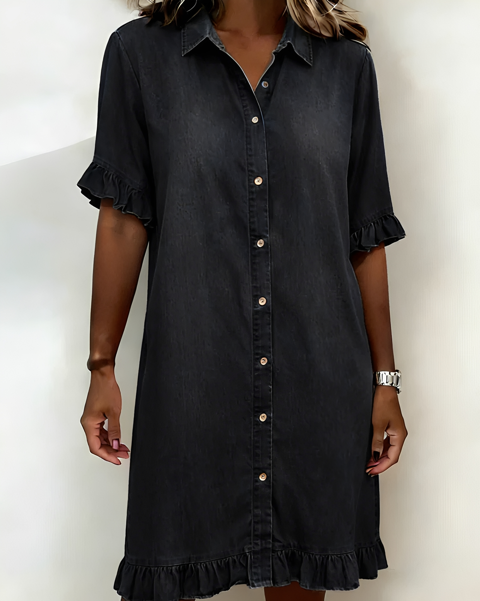 Priscilla - Sophisticated Button-Front Dress