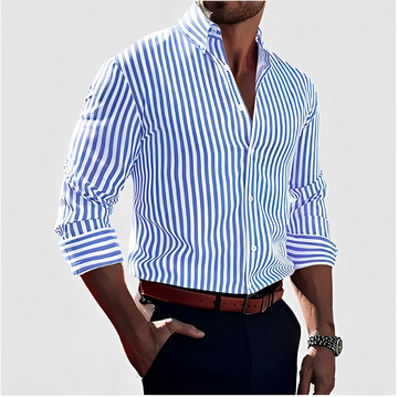 Kelric - Easygoing Striped Button-Down Shirt