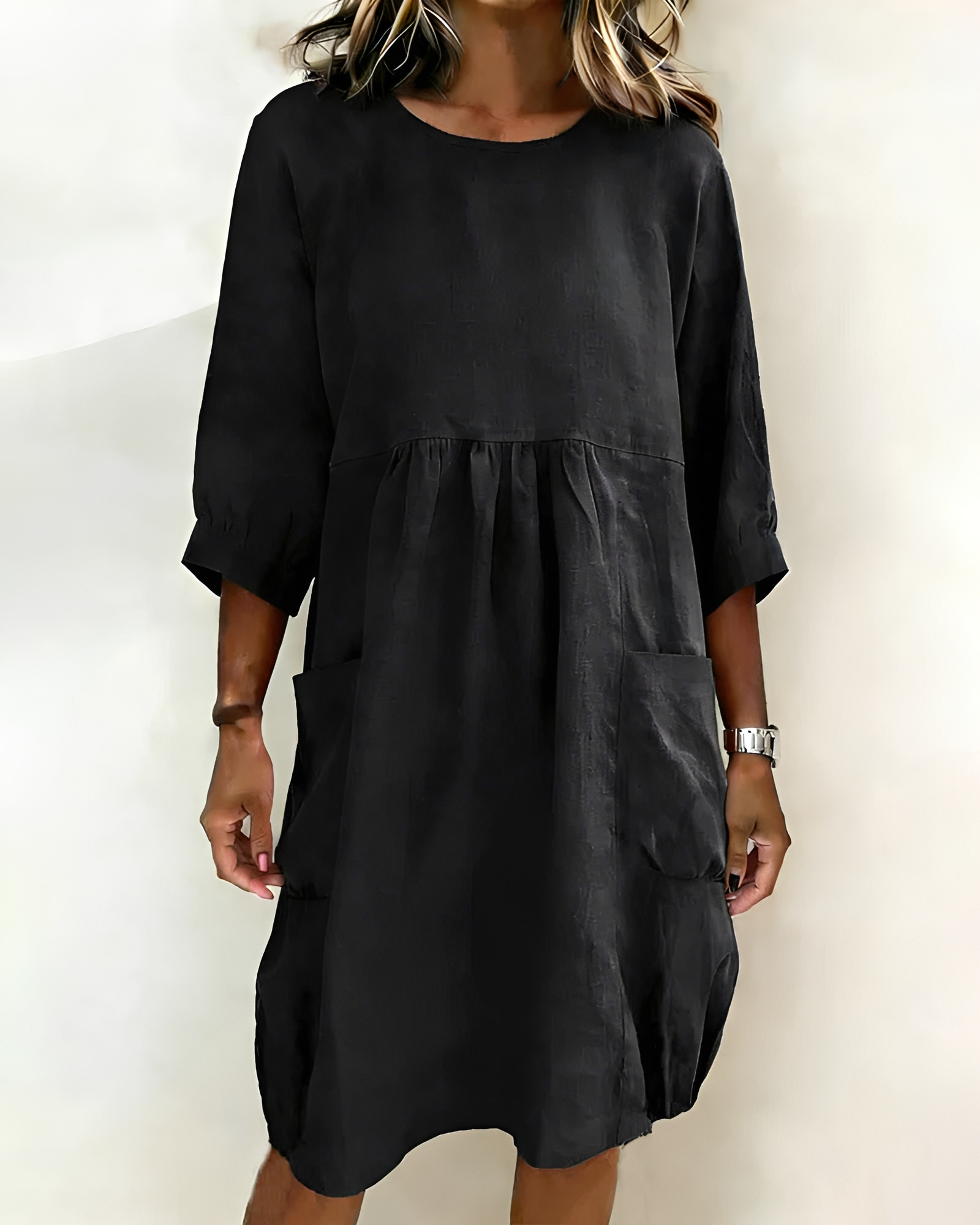 Shadia - Casual Relaxed Fit Midi Dress