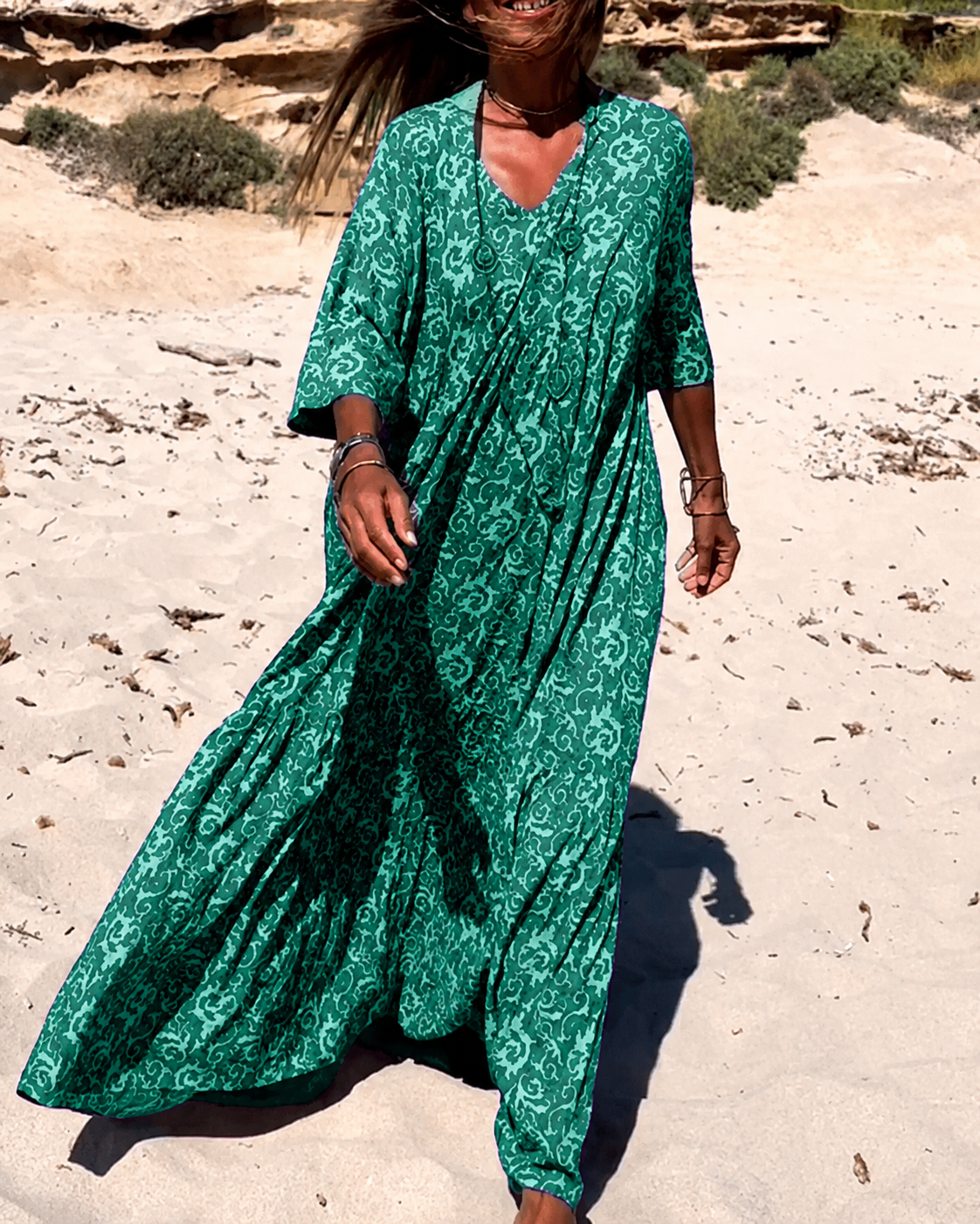 Lucienne - Trendy V-Neck Dress