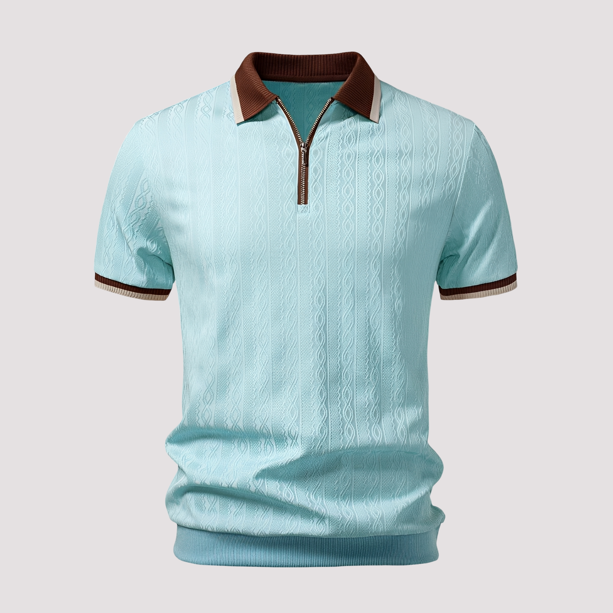Bryn - Trendy Zip-Up Polo Shirt