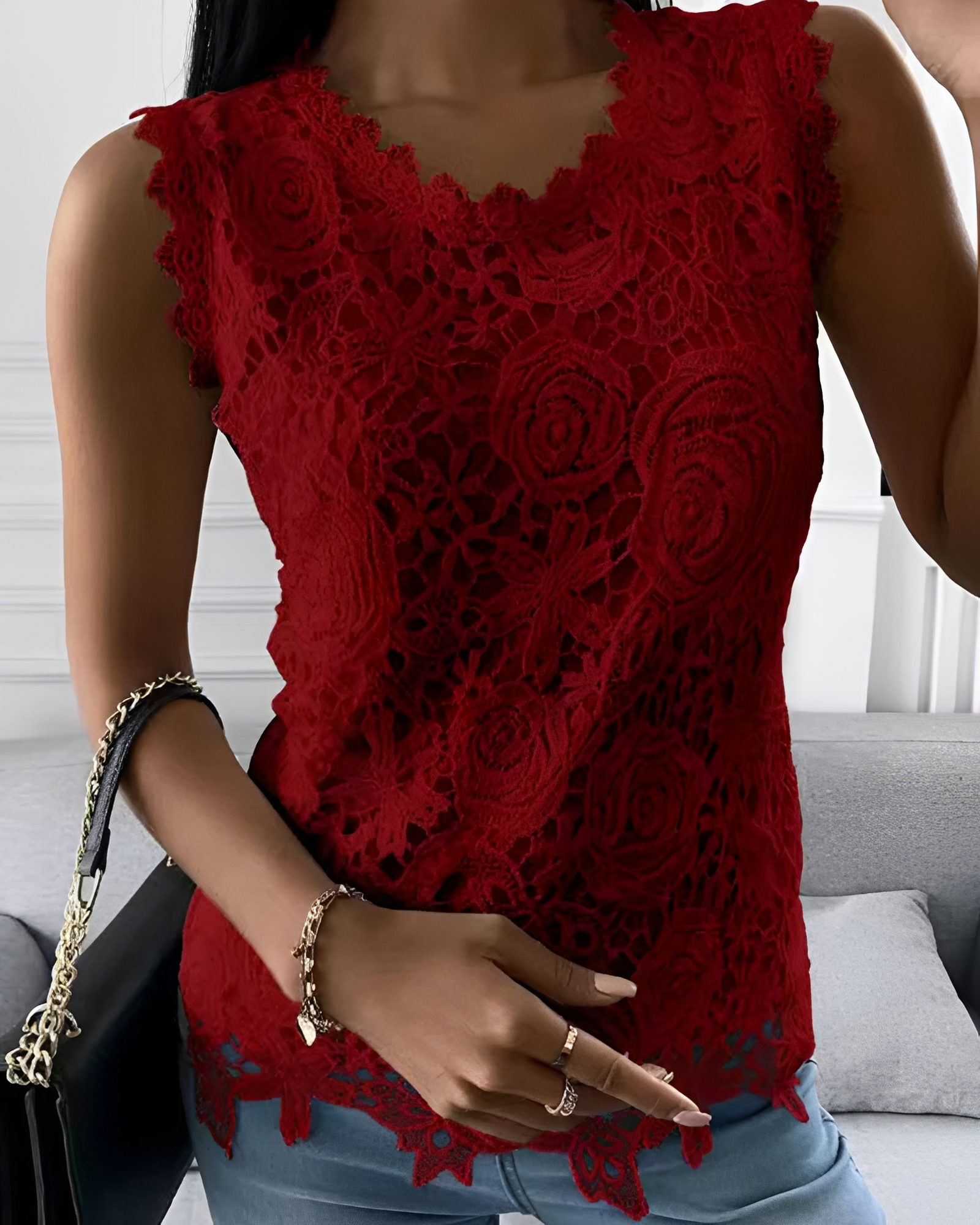 Ebrill - Stylish Round Neck Top