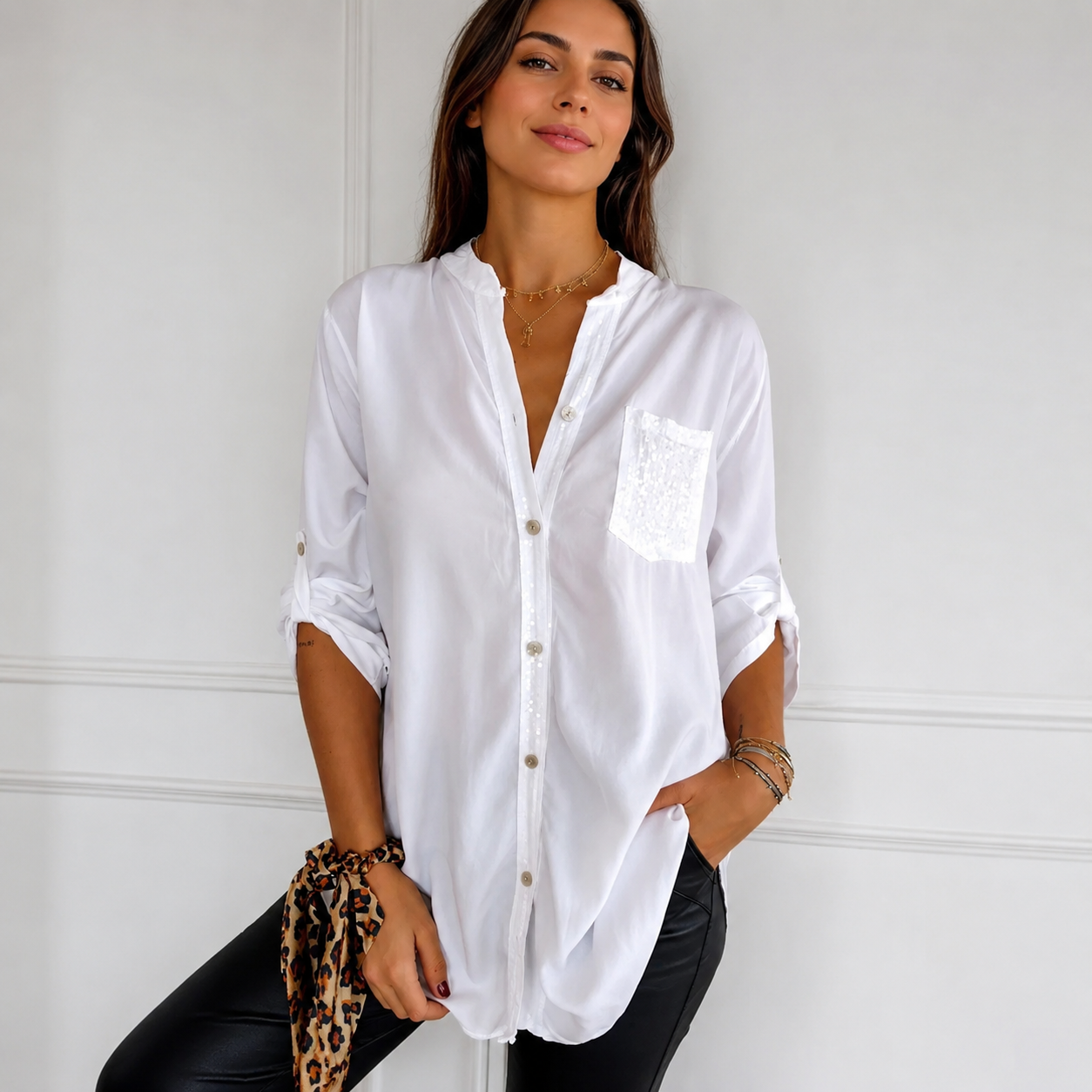Chalise - Stylish Blouse with Front Buttons