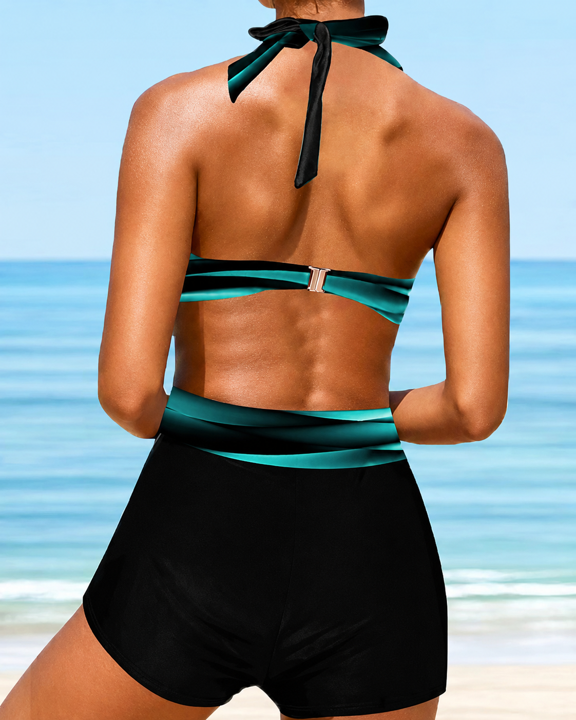 Liyshisha - Cross Halter Bikini Set
