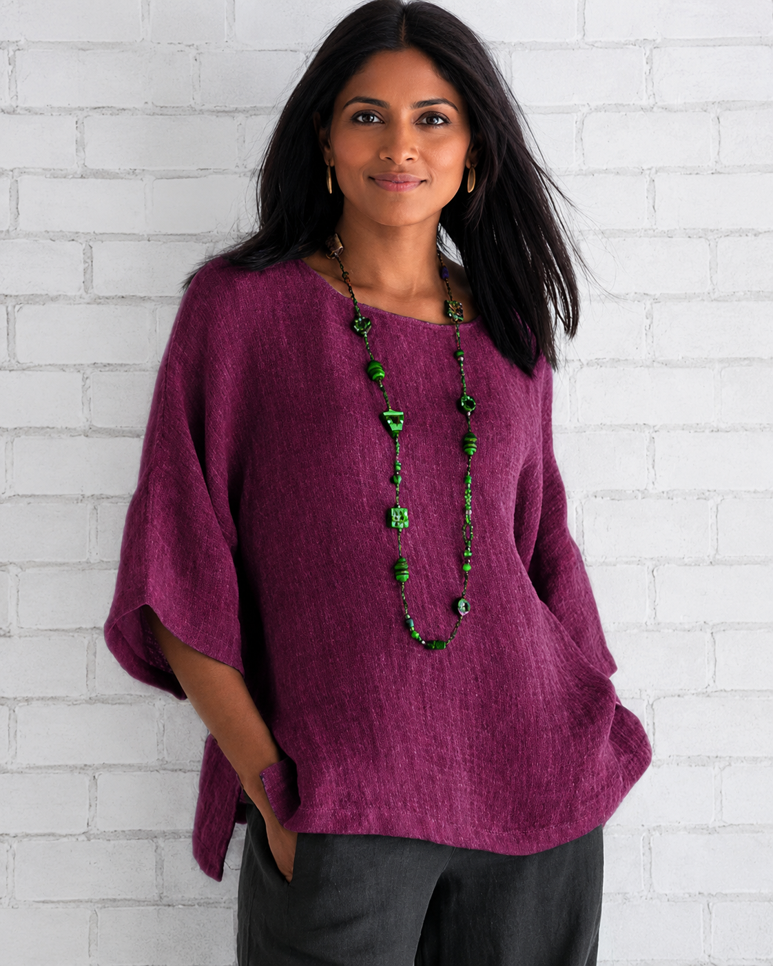 Natalina - Stylish Rounded Neck Top