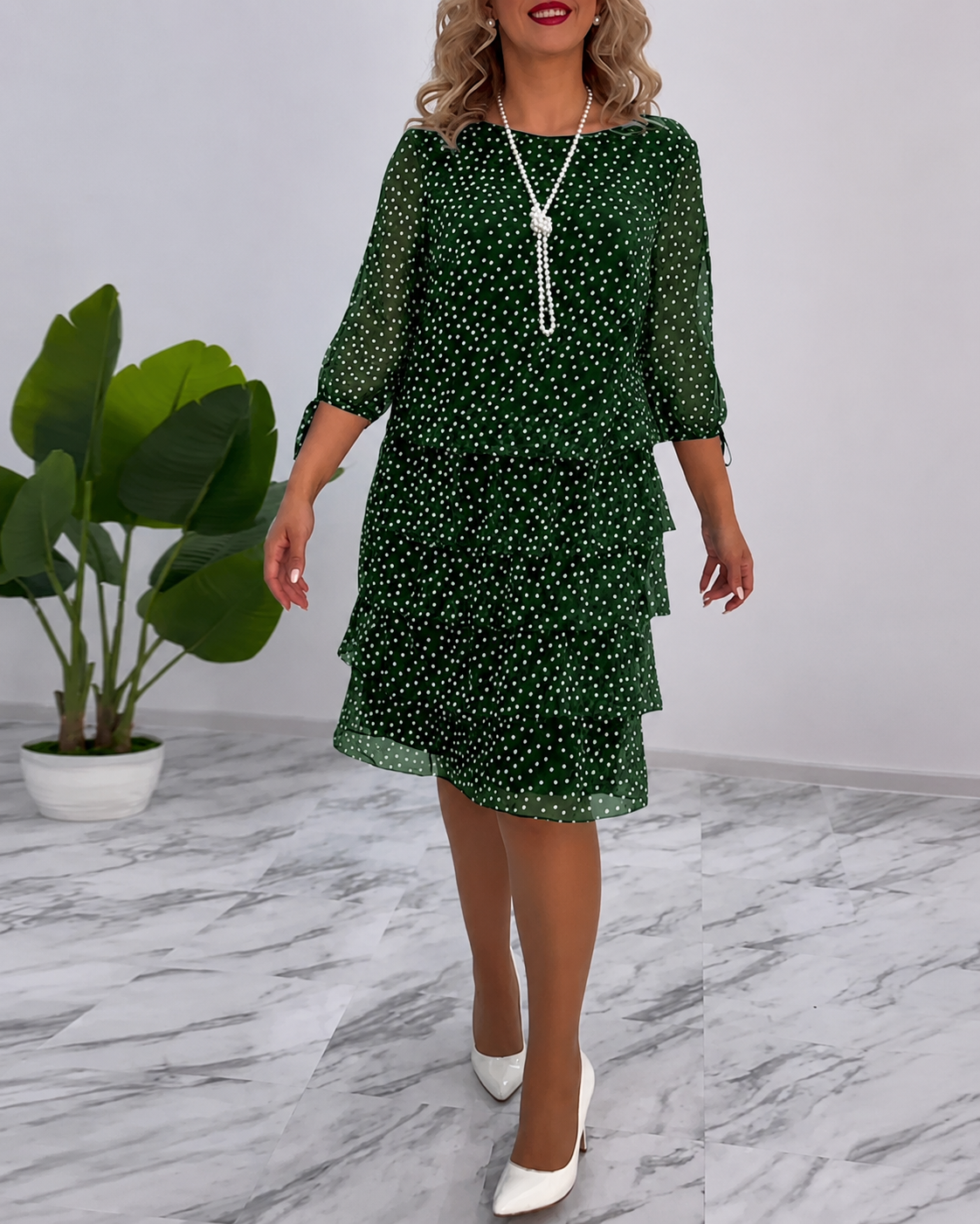 Bezia - Stylish Tiered Midi Dress