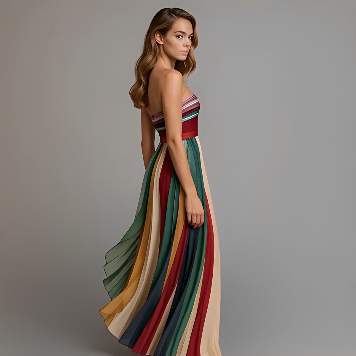 Gracelyn - Trendy Strapless Long Dress