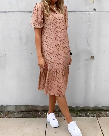 Rhiannon - Chic V-Neck Midi Dress