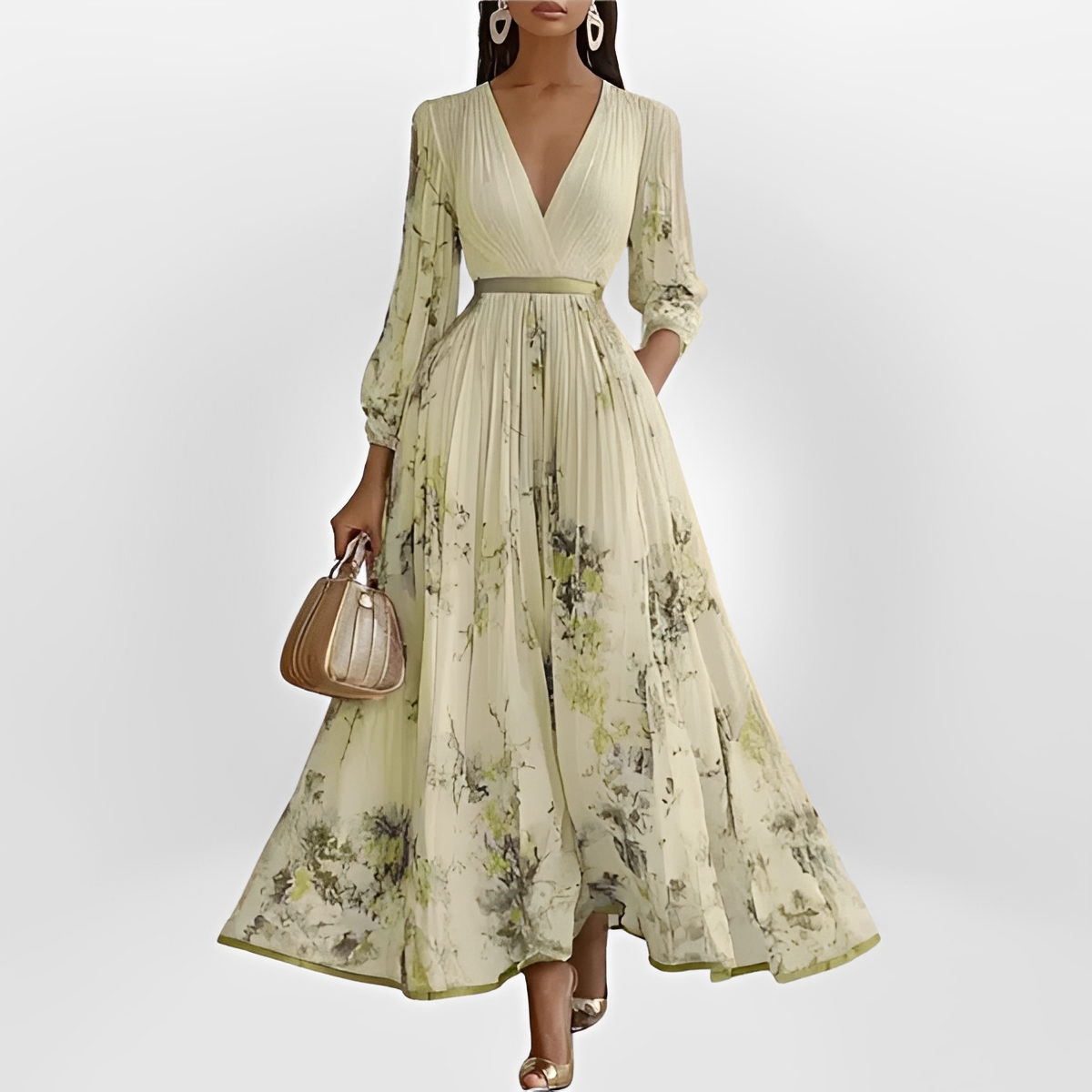 Klarise - Stylish Cross V-Neck Dress