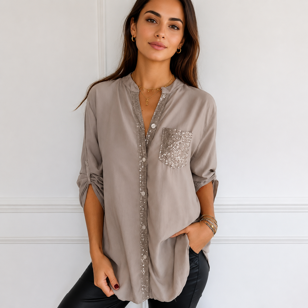 Chalise - Stylish Blouse with Front Buttons
