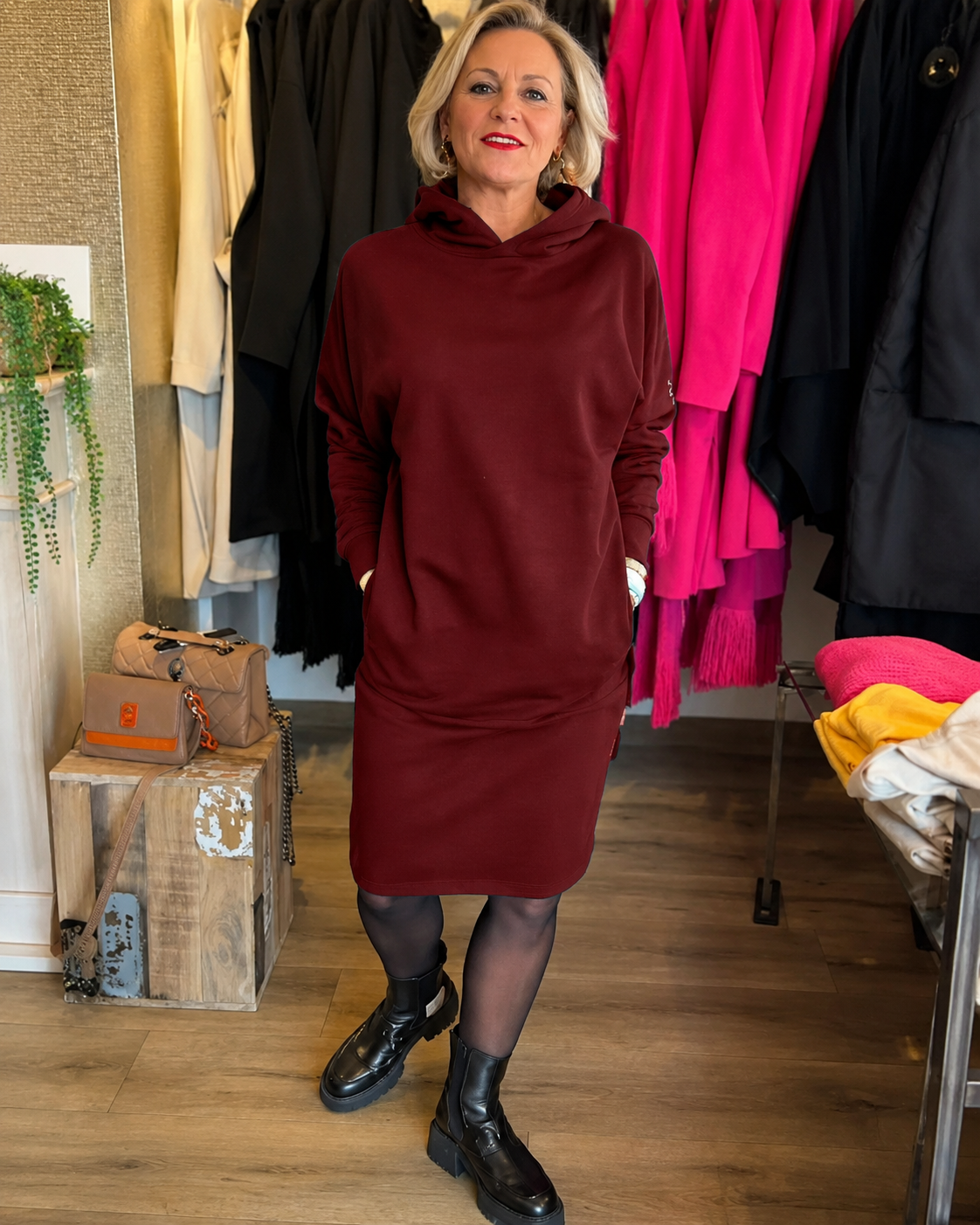 Annette - Trendy Hooded Dress