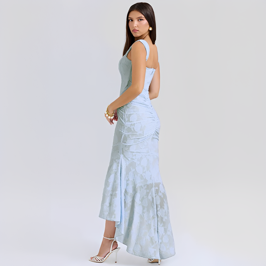 Cynthia - Stylish Midi Dress with Waist Tie
